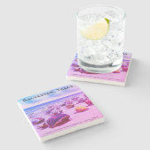 Steward Beach, Galveston, Texas Steinuntersetzer (Seitenansicht)