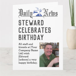 Steward Birthday Card zum Personalisieren Karte