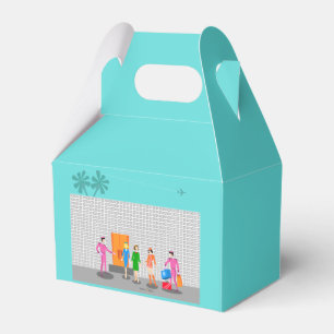 Stewardess Gastgeschenk Box mit Atompalmsprings Geschenkschachtel