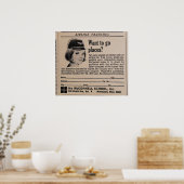 Stewardess Retro Flight Attendant Poster (Küche)