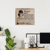 Stewardess Retro Flight Attendant Poster (Heimbüro)