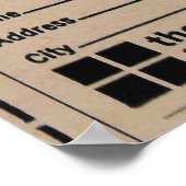 Stewardess Retro Flight Attendant Poster (Ecke)