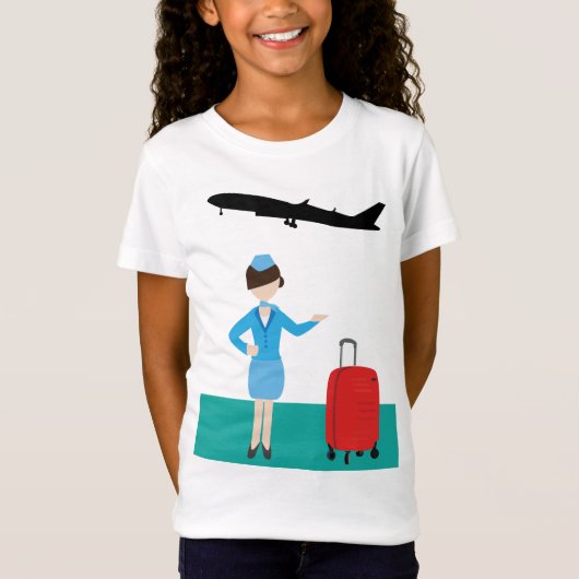 Stewardess T-Shirt (Vorderseite)