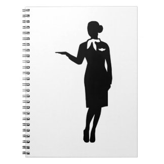 Stewardessfluglinie Notizblock