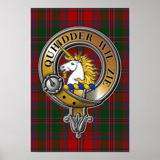 Stewart Appin Tartan & Abzeichen Poster (Vorne)