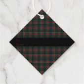 Stewart Black Modern Original Scottish Tartan Geschenkanhänger (Rückseite)
