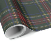 Stewart Black Modern Original Scottish Tartan Geschenkpapier (Rolleneckpunkt)
