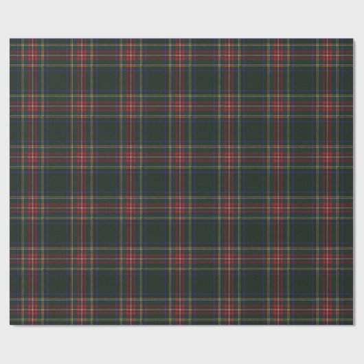 Stewart Black Modern Original Scottish Tartan Geschenkpapier (Flach)