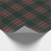 Stewart Black Modern Original Scottish Tartan Geschenkpapier (Ecke)