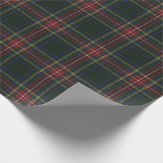 Stewart Black Modern Original Scottish Tartan Geschenkpapier (Ecke)