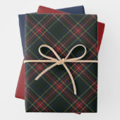 Stewart Black Modern Original Scottish Tartan Geschenkpapier Set (Beispiel)