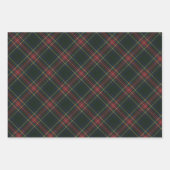Stewart Black Modern Original Scottish Tartan Geschenkpapier Set (Vorderseite)