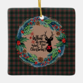 Stewart Black Modern Original Scottish Tartan Keramikornament (Vorderseite)