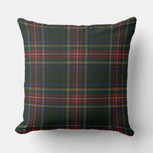 Stewart Black Modern Original Scottish Tartan Kissen