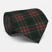 Stewart Black Modern Original Scottish Tartan Krawatte (Gerollt)