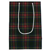 Stewart Black Modern Original Scottish Tartan Mittlere Geschenktüte (Rückseite)