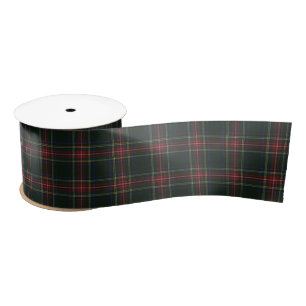 Stewart Black Modern Original Scottish Tartan Satinband