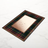 Stewart Black Modern Original Tartan Rose Gold Folieneinladung (Gedreht)