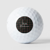 Stewart Black Original Scottish Tartan Golfball (Vorderseite)