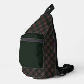 Stewart Black Scottish Clan Tartan Crossbody Bag (Rechte Ecke)