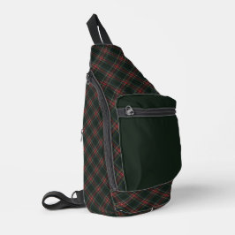 Stewart Black Scottish Clan Tartan Crossbody Bag