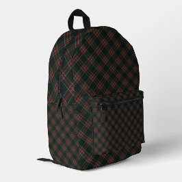 Stewart Black Scottish Tartan Bedruckter Rucksack