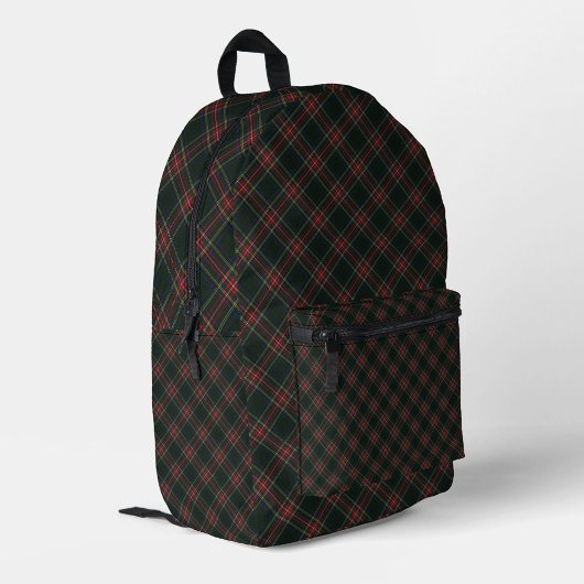 Stewart Black Scottish Tartan Bedruckter Rucksack