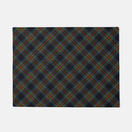 Stewart Black Tartan Fußmatte (Vorderseite)