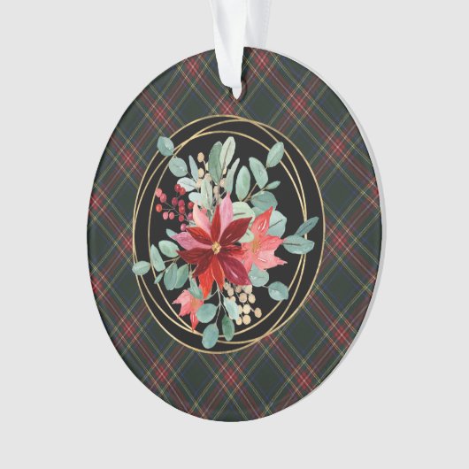 Stewart Black Tartan Grandeltern Weihnachten Ornament (Vorderseite)