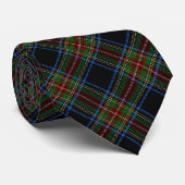Stewart Black Tartan Krawatte (Gerollt)