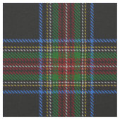 Stewart Black Tartan Stoff (Nahaufnahme)