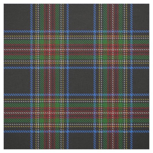 Stewart Black Tartan Stoff (Muster)