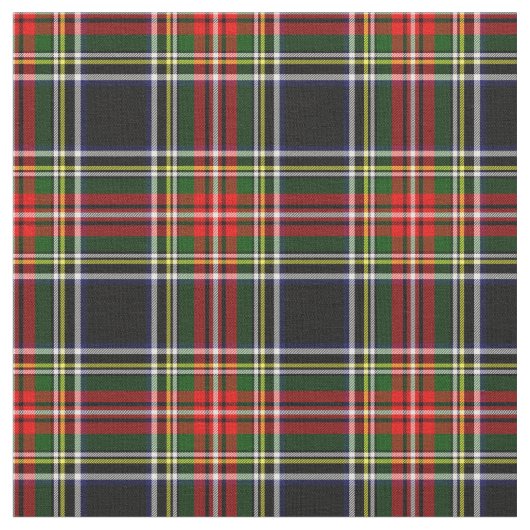 Stewart Black Tartan Stoff (Nahaufnahme)