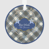 Stewart Blue Dress Original Scottish Tartan Ornament (Rückseite)