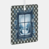 Stewart Blue Dress Scottish Clan Tartan Christmas Ornament Aus Metall (Vorderseite Rechts)