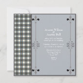 Stewart Blue Dress Tartan Wedding Einladung (Vorderseite)