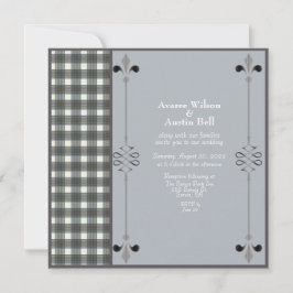 Stewart Blue Dress Tartan Wedding Einladung