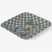 Stewart Blue Schottischer Tartan Weihnachtspapiert Pappteller (Gewinkelt)