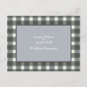 Stewart Blue Tartan Wedding Response Postkarte (Vorderseite)
