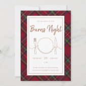 Stewart Burns Night Invitation Einladung (Vorderseite)