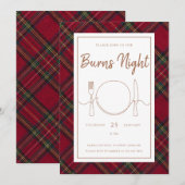 Stewart Burns Night Invitation Einladung (Vorne/Hinten)
