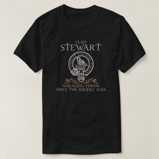 Stewart Campbell Clan Wappen Schottischer Nachname T-Shirt (Design vorne)