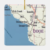 Stewart City Florida Karte Keramikornament (Rückseite)