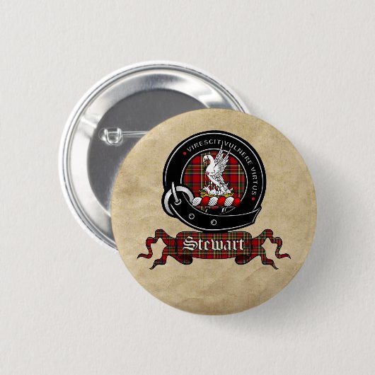 Stewart Clan Abzeichen Buttons (Vorne & Hinten)