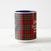 Stewart Clan Abzeichen Combo 15oz Tasse (Zentrum)