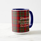 Stewart Clan Abzeichen Combo 15oz Tasse (VorderseiteRechts)