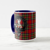 Stewart Clan Abzeichen Combo 15oz Tasse (Vorderseite Links)