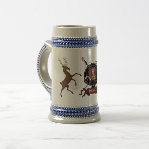 Stewart Clan Abzeichen & Stags Stein Bierglas