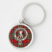 Stewart Clan Abzeichen & Tartan Key Rings Schlüsselanhänger (Vorne)