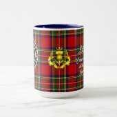 Stewart Clan Abzeichen & Tartan Tasse (Zentrum)